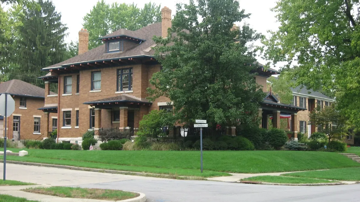A residential street in Oakwood, OH